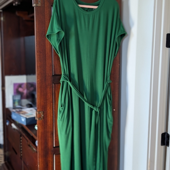 Universal Standard Green Sheath Maxi Dress with Dolman Sleeves - Picture 3 of 7